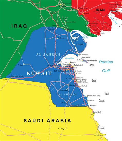 Kuwait Map - Guide of the World