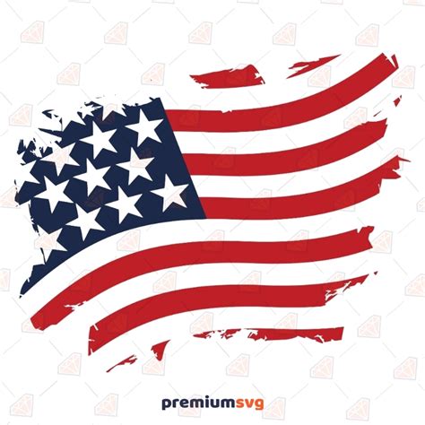 Distressed American Flag SVG Cut Files | 4th of July SVG | PremiumSVG