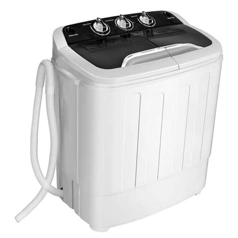 Costway 1.5 cu. ft. Portable Semi-Automatic Twin Tub Washer and Dryer ...