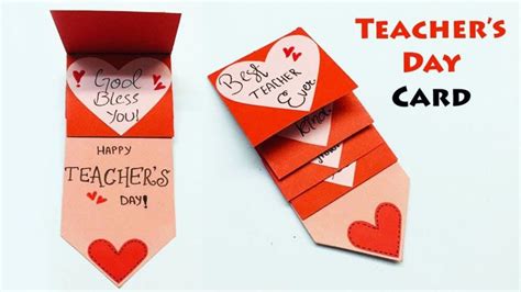 How To Make A Greeting Card For Teacher's Day - Handmade Cards For ...