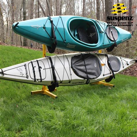 Free Standing Double Kayak Stand | 2 Kayak & Canoe Rack – Suspenz