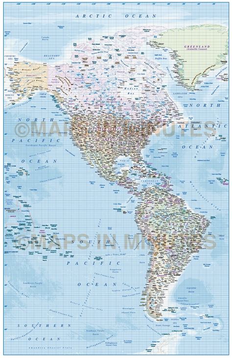 Digital vector South America Political map with sea contours ...