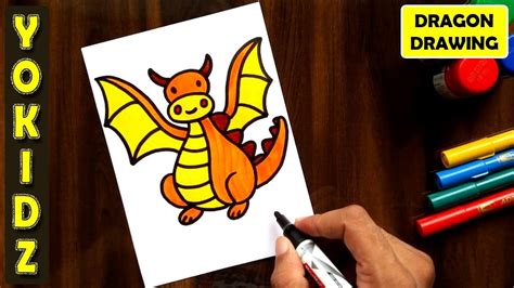 HOW TO DRAW A DRAGON EASY FOR KIDS