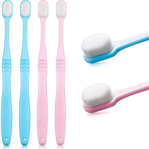 Buy 4 Pieces Soft Micro-Nano Manual Toothbrush Extra Soft Bristles ...