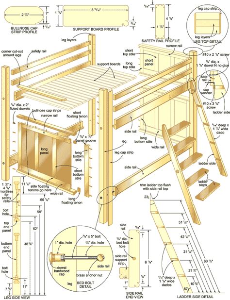 Free twin over double bunk bed plans Offer ~ large cylinder out of wood