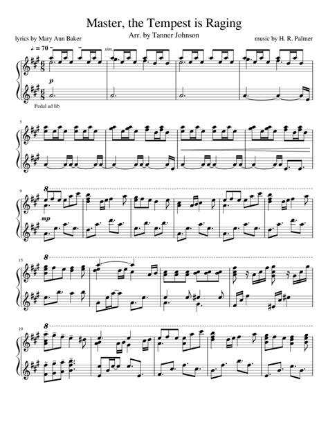 Master the Tempest is Raging sheet music for Piano download free in PDF ...