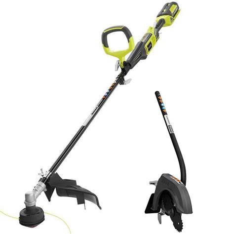 Ryobi Expand-it 40-Volt Straight Shaft Lithium-Ion Cordless Trimmer w ...