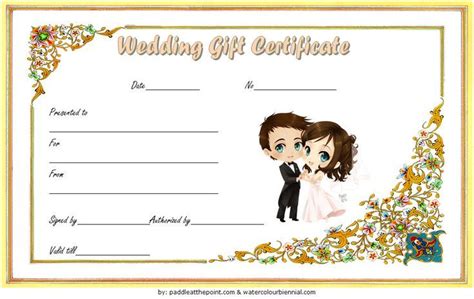 Free Wedding Gift Voucher Template (1st Free Printable Wedding Gift ...