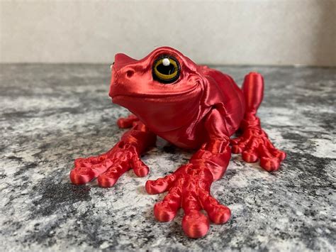 3D Printed Fully Articulating Frog, Gifts for Frog Lovers, Amphibian ...