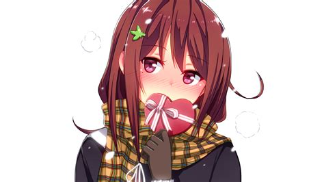 🔥 Free download Download 2560x1440 Moe Anime Girl Brown Hair Winter ...