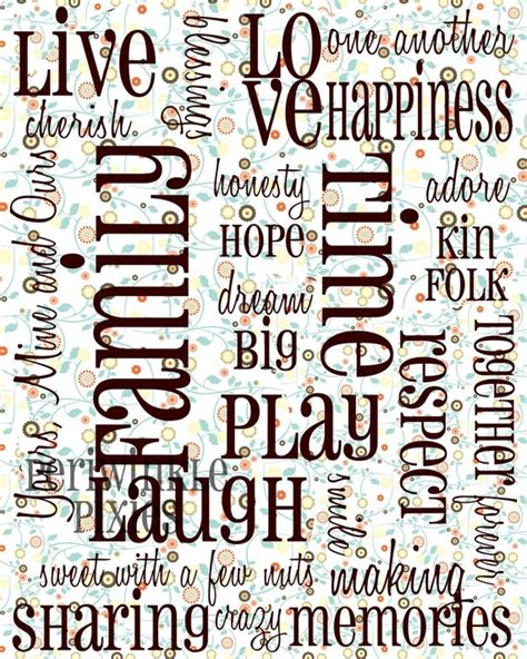 Family! | Word collage, Family values, Word art typography