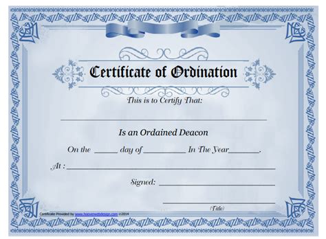 Printable Deacon Ordination Certificate Template | Images and Photos finder