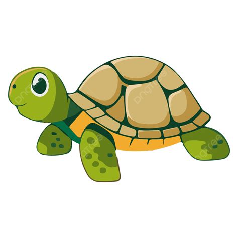 Simple Flat Hand Draw Cute Cartoon Turtle Vector Hand Clipart Turtle ...