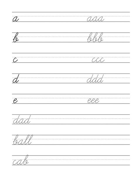 Penmanship Practice For Kids