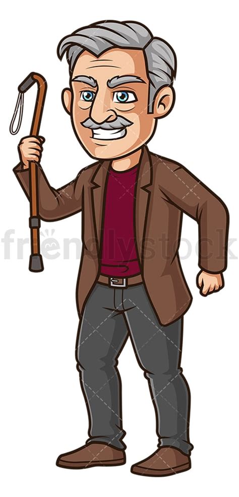 Angry Old Man Cartoon Clipart Vector - FriendlyStock