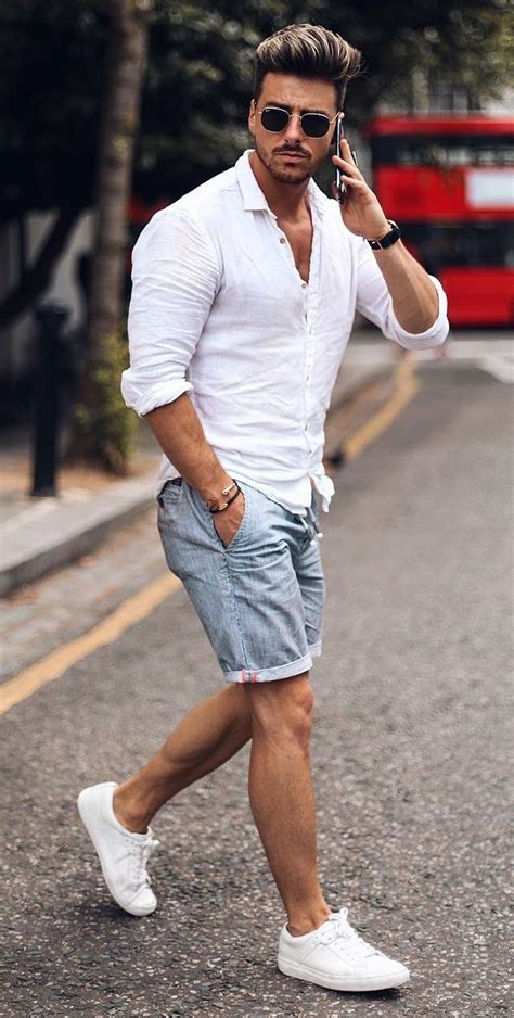 5 Denim Shorts Outfit Ideas For Men To Look Cool | Mens casual outfits ...