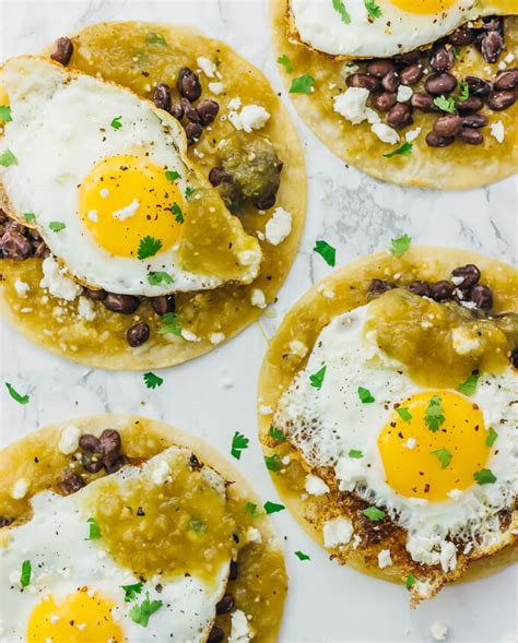 Huevos Rancheros with Salsa Verde and Black Beans - Savory Tooth