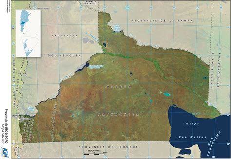 Satellite map of the Province of Río Negro, Argentina | Gifex