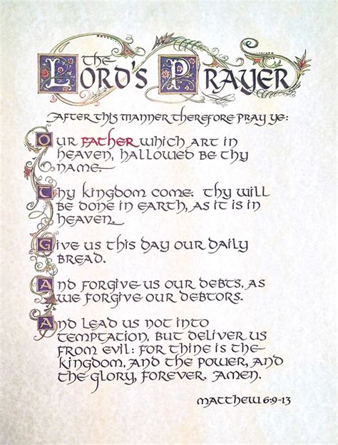 Lord's Prayer Calligraphy Print | Love Worth Finding Ministries