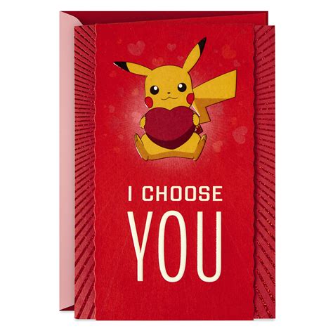 Buy Hallmark Pokémon Anniversary Card, Love Card (Pikachu, I Choose You ...