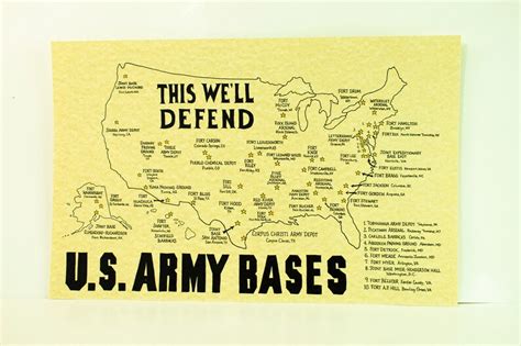 US Army Bases Map | Etsy