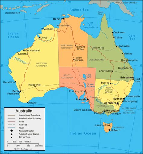 Australia Map and Satellite Image