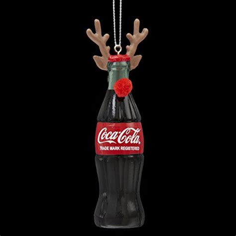 KSA 4.5" Classic Coca-Cola Bottle with Reindeer Antlers Christmas ...