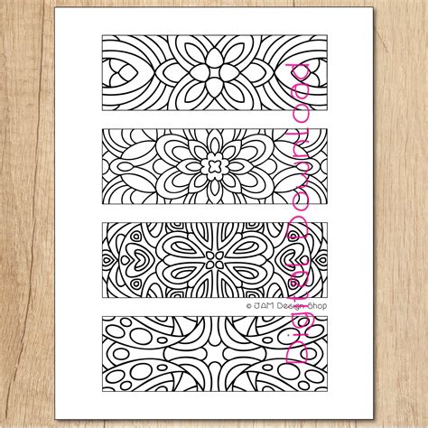 Mandala Bookmarks Color Your Own Bookmarks Bookmark Set - Etsy