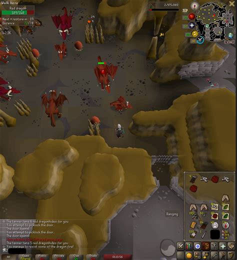 Red Dragons at Forthos Dungeon give more than 4exp per hit : r/2007scape