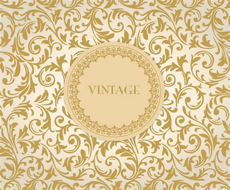 Gold Vintage Floral Background Vector Art & Graphics | freevector.com