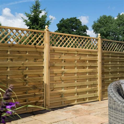 Halkin Pressure Treated Wooden Fence Panel with Trellis | Buy Halkin ...