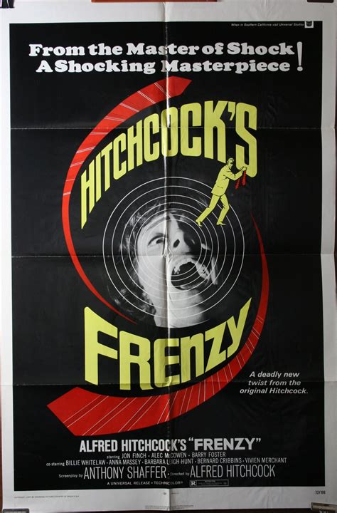 FRENZY - Alfred Hitchcock Original Movie Poster - Original Vintage ...