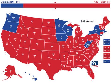 Presidential Election of 1988 - 270toWin