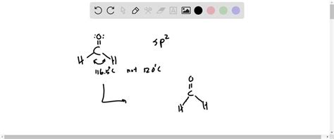 VSEPR geometry predicts that the bond angles in formaldehyde (CH2O), a ...