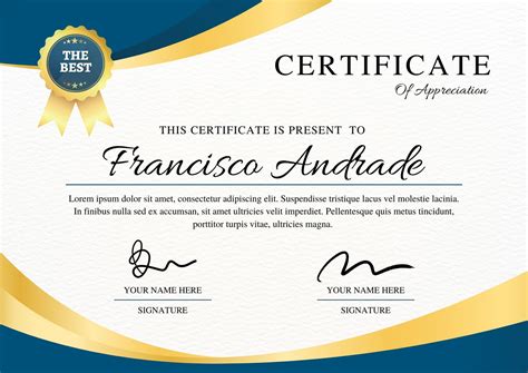 Professional Certificate Of Appreciation Templates