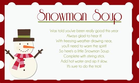 Printable Snowman Soup Recipe | Snowman soup, Snowman soup poem ...