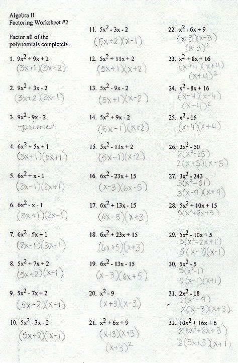 Factoring Polynomials Cheat Sheet Pdf - Joann Durst's Multiplication ...