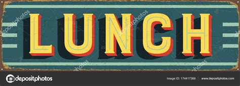 Vintage metal sign - Lunch Stock Vector Image by ©CallahanLounge #174417366