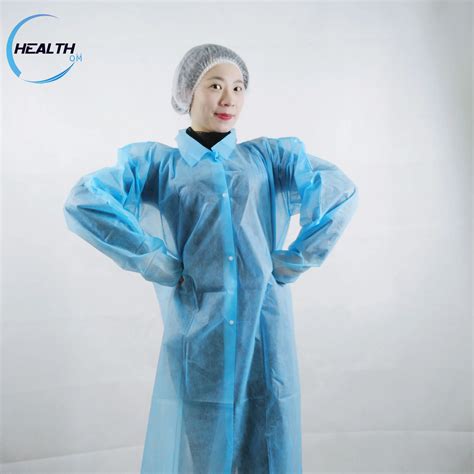 Non Woven Medical Lab Coats Fabric Hospital No Pocket Coat - Buy Non ...