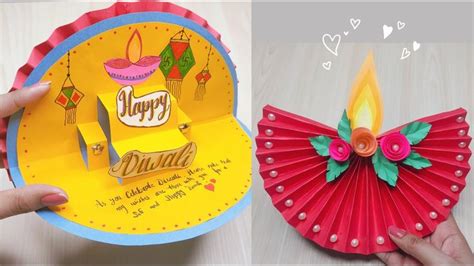 Handmade Popup Diya Greeting Card For Diwali | Diwali card making ...