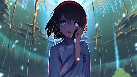 15++ Sad Anime Girl Crying In The Rain Wallpaper - Anime Wallpaper