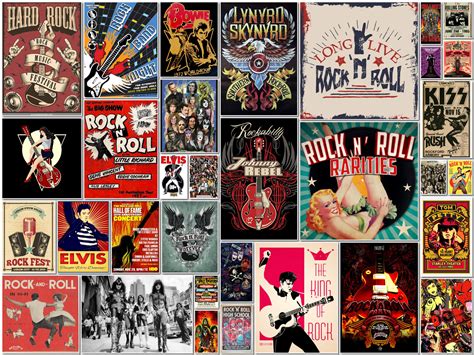 101PCS Rock and Roll Posters, Rock and Roll Music Posters, Rock and ...