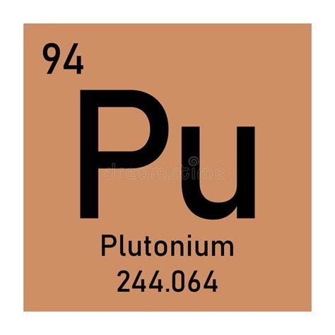 Plutonium chemical element stock illustration. Illustration of ...