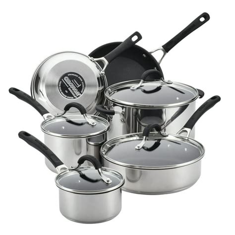 Circulon Innovatum Stainless Steel Nonstick 10-Piece Cookware Set ...