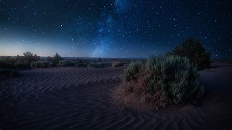 Desert Night Sky Wallpaper