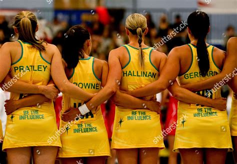 Australia Netball Players Join Arms National Editorial Stock Photo ...