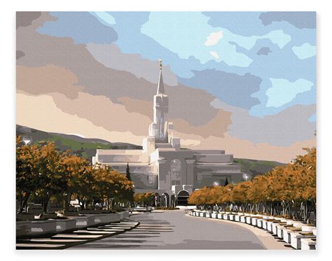 Bountiful Utah Temple – LDS Paint By Numbers