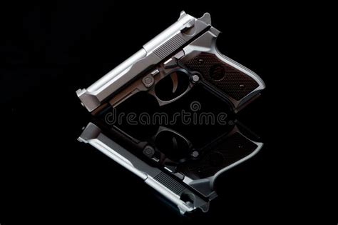 Gun in a mirror stock image. Image of plastic, beretta - 18199085