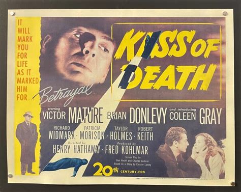 Kiss Of Death (1947) – Original Half Sheet Movie Poster - Hollywood ...