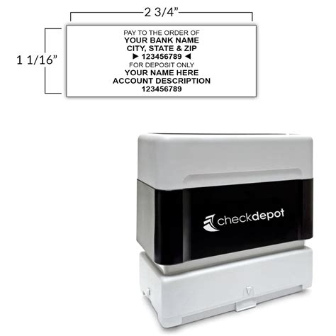 Endorsement Stamp — Self-Inking, Popular Layout - Check Depot